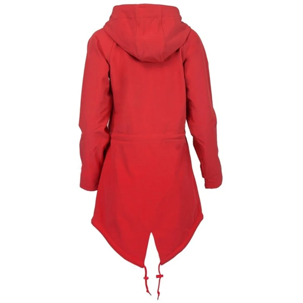 Jaycosin Fashion Women Winter Warm Solid Rain Jacket Outdoor Hoodie Coat Stylish Long Sleeve Comfortable Windproof Long Coat18#4