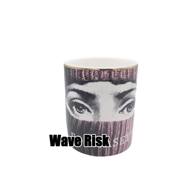without cover a Menschliches Gesicht schmuck dekorative glas Diy Handgemachte Kerzen halter Glas Retro Lina Gesicht Lagerung Bin Keramik Caft Ma - Цвет: without cover a