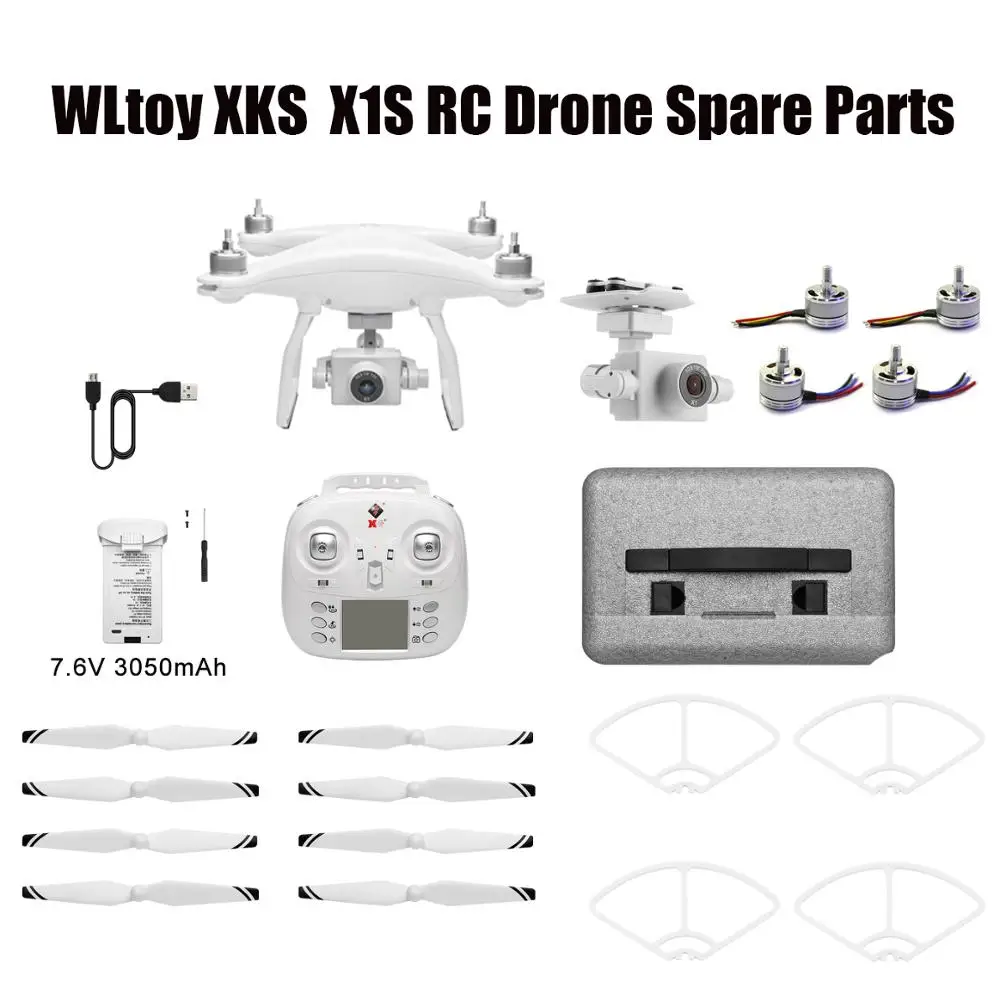 WLtoys XKS X1/X1S RC Дрон запасные части лопасти/пропеллер защитная рама USB зарядное