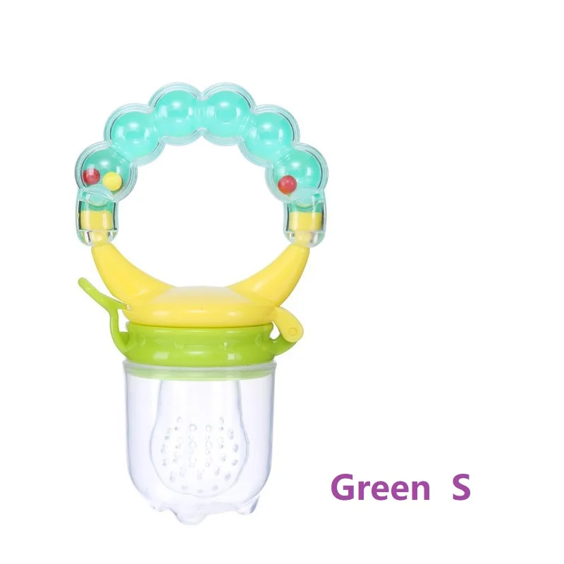 Green S Для детских бутылочек, соски-пустышки для новорожденных соска свежие Ниблер для кормления силиконовые детские успокоитель младенцев фруктовое зубное кольцо кормушка для пустышки - Цвет: Green S