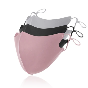 

6Pcs mouth caps Summer 3D high quality Ice Silk Cotton Anti PM2.5 Dust Mask Washable pm25 facial masks flu Face mask reusable