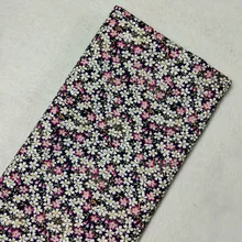 Массивное блестящее японское кимоно с золотым тиснением, хлопковый поплин с цветочным принтом, ткань 50x110 см, шикарная блестящая Лоскутная ткань для одежды