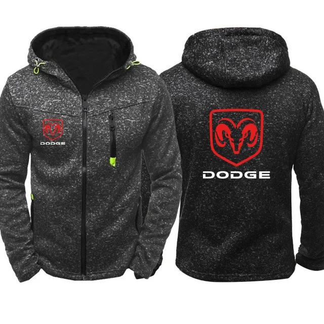 Толстовки мужские для Dodge Car с принтом логотипа повседневные Хип-хоп Harajuku толстовки с капюшоном и длинным рукавом мужская куртка на молнии Мужская Толстовка ClothQ