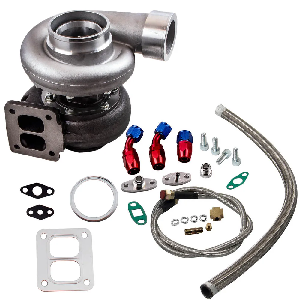 GT45 Turbo T4 V Band 1 05 A/R 98 мм огромный 600 + HPS Универсальный турбонагнетатель масляные и