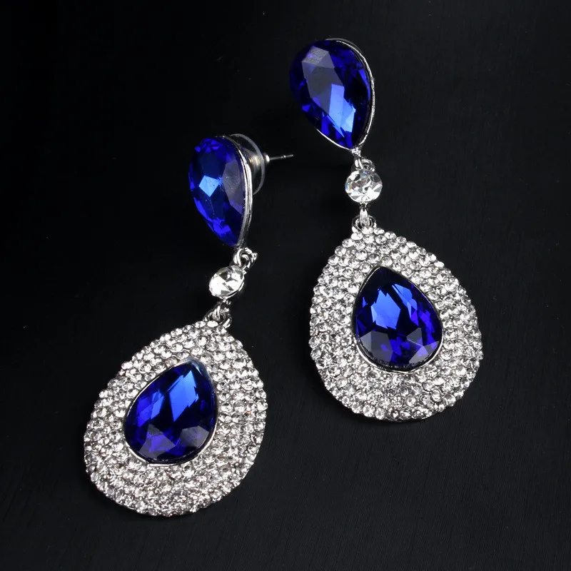 

New Fashion Trend Crystal Drop Earrings Statement Dangles Earrings for Temperament Women Modern Jewelry Valentine's Day Gift