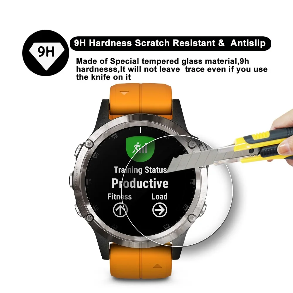 Для Garmin Fenix 5 серии закаленное стекло для часов защита экрана 9H настоящее полное покрытие пленка аксессуары для смартфонов