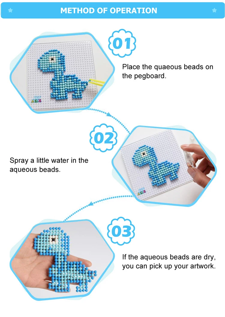 2019 Hot sell Cute Dog DIY education plastic water  beads toys  for kids