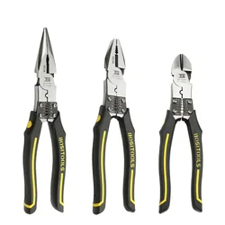 Pelacables, cortador de cables, crimpadora, herramienta de prensado, alicates de prensado multiherramienta, alicates diagonales de electricista