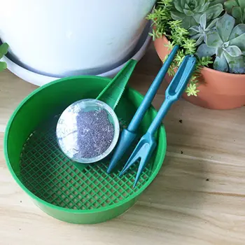 

3 Pcs Garden Seed Sower Soil Screen Perforating Seedling Mini Hand Tool Plant Device Sets for Planting Loosening Soil