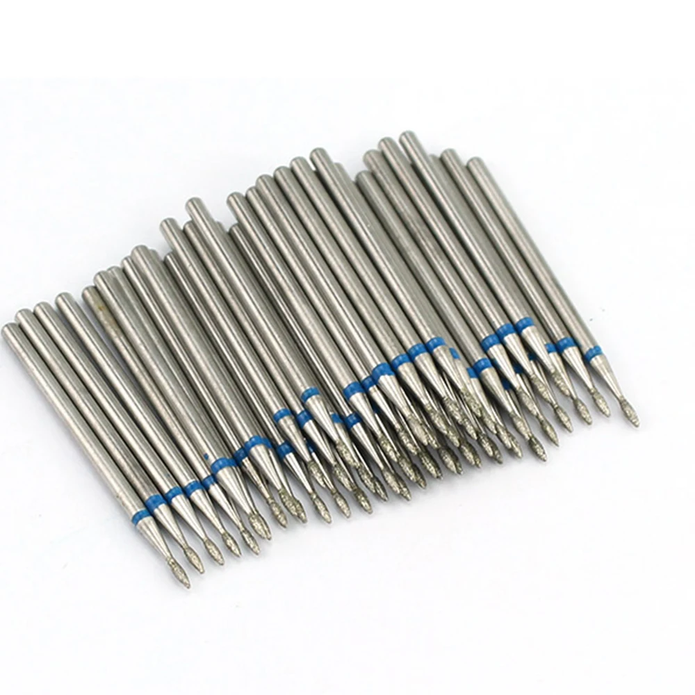 50pcs/Set Diamond Milling Cutters Ball Nail Drill Bit Rotery Files Electric Manicure Pedicure Burrs Cuticle Clean Tools