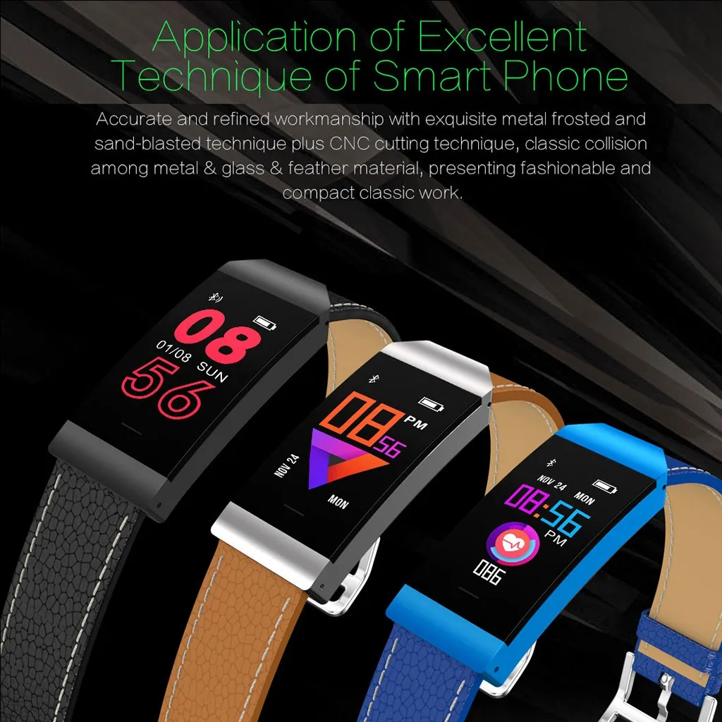 S7 IP67 фитнес Смарт часы сердечного ритма кровяное давление мониторинг сна SmartWatch водонепроницаемый трекер Браслет Группа# D2