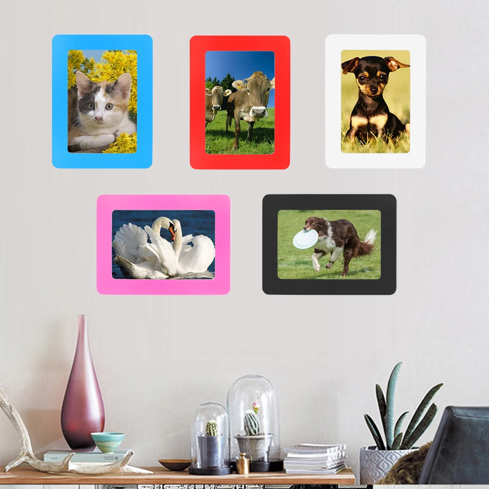 

Frame For Painting Picture Poster 11.8*16 cm Refrigerator Sticker Colorful Magnetic Photo Frame Magnetic Picture Frames
