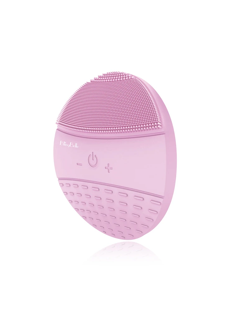 Силиконовая щетка для лица Blingbelle силиконовая Очищающая щетка для лица, беспроводной, массажная, водонепроницаемая, мини-уход за кожей, Blingbelle, ulyrsonic, антивозрастное очищающее средство - Цвет: Pink
