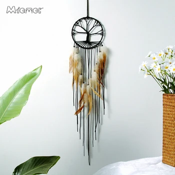 

2 Colors Blue & Black Gift India Tree of Life Dreamcatcher Wind Chimes & Wall Hanging Pendant Decor Dream Catcher Regalo Amor081