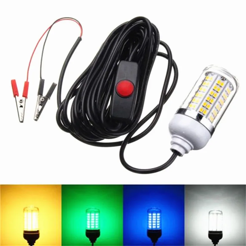 

12V Fishing Light 108pcs 2835 LED Underwater Fishing Light Lures Fish Finder Lamp Attracts Prawns Squid Krill (4 Colors )