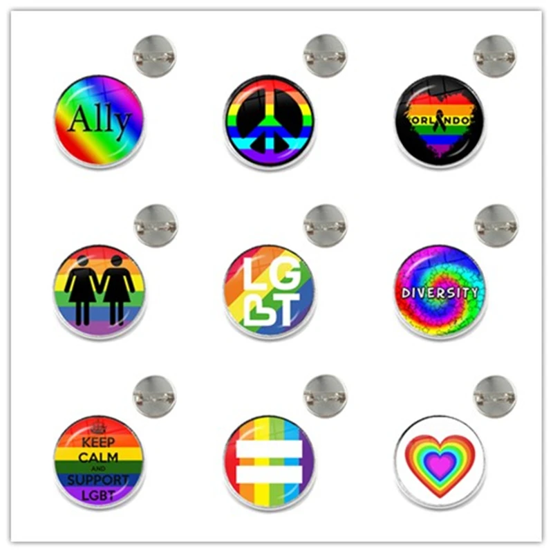 Броши Bi Pride ЛГБТ гипоаллергенные шпильки для воротника гей Горда ювелирные