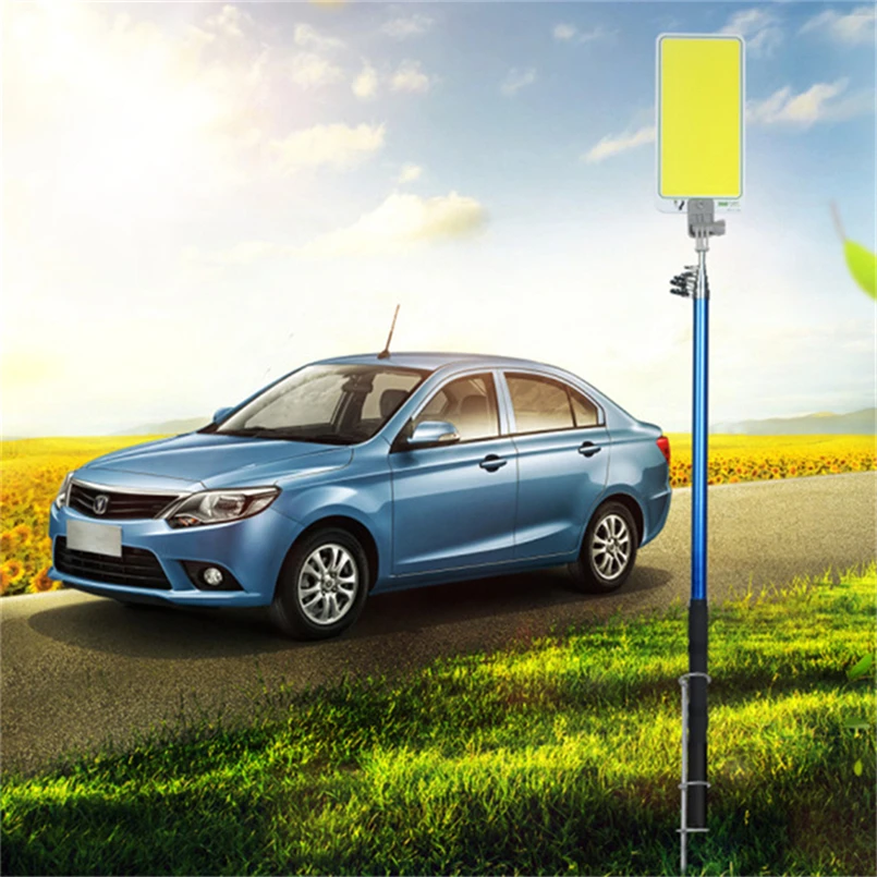 

portability umbrella light 12v led camping outdoors Road travel garden tent parasol Self-contained illuminator Floodlights