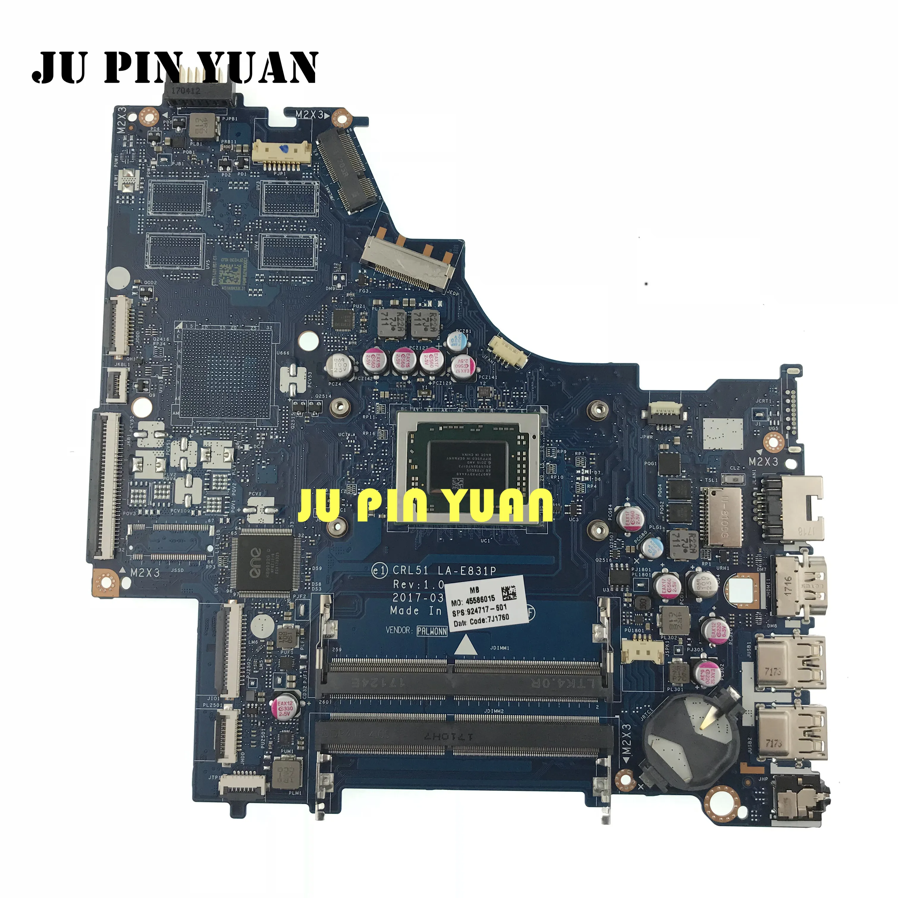 Материнская плата для ноутбука HP 15 15-BW Series 924717-601 924717-001 полностью