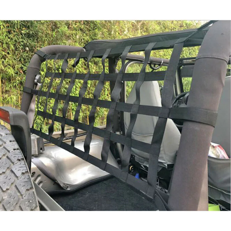 Крыша грузовая сетка гамак для Jeep Wrangler 1997- 152*45,5 см запасные части черное окно