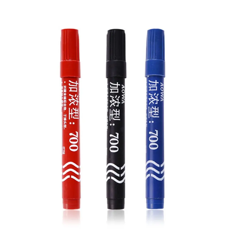 Обогатенный маркер пластиковый жирный водонепроницаемый Перманентный маркер ручка корейские канцелярские принадлежности студенческие наружные маркеры чернила Маркер случайный узор