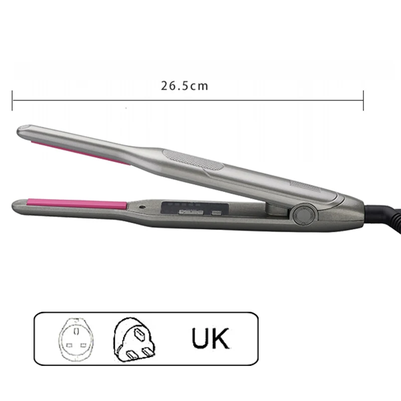 UK Plug Утюжки для выпрямления волос турмалин керамический утюжок для укладки волос волосы плоская гладильная доска лечение нагрев выпрямитель для волос - Цвет: UK Plug