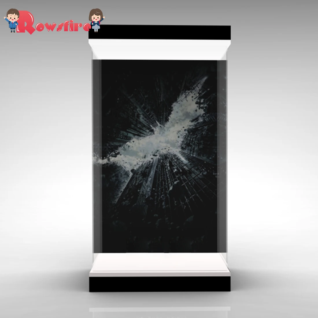 

1/6 Action Figure Display Case Dustproof Acrylic Carving Showcase Box with Lights for HT Hottoys Dark Knight Batman