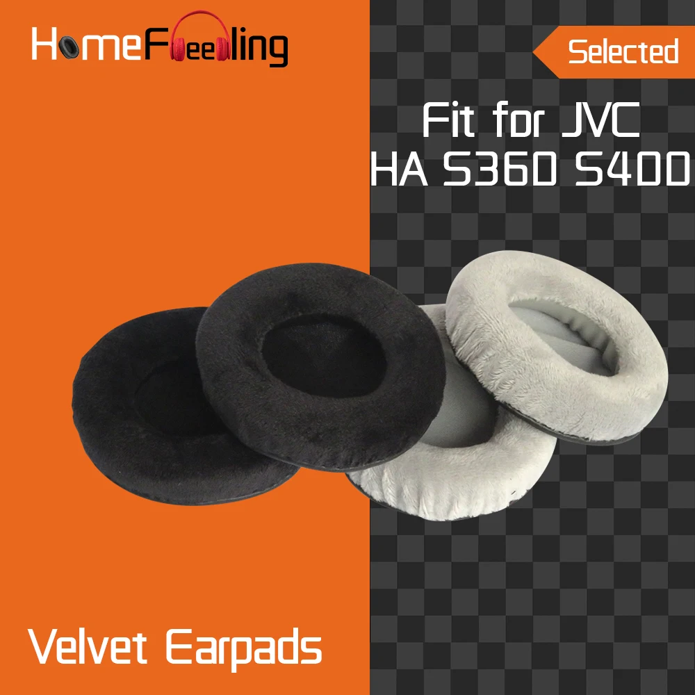 Homefeeling Earpads for JVC HA S360 S400 Headphones Earpad Cushions Covers Velvet Ear Pad Replacement