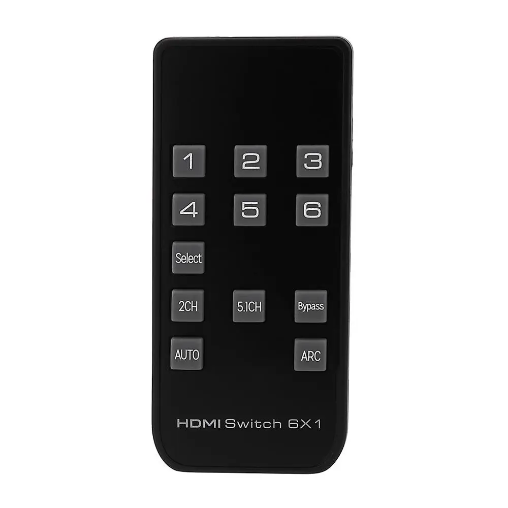 6 в 1 выход 4K HDMI 1,4 переключатель 3,5 mmAudio/SPIDF оптический Toslink/ARC IR беспроводной контроль 5 В/1A DC адаптер питания#822