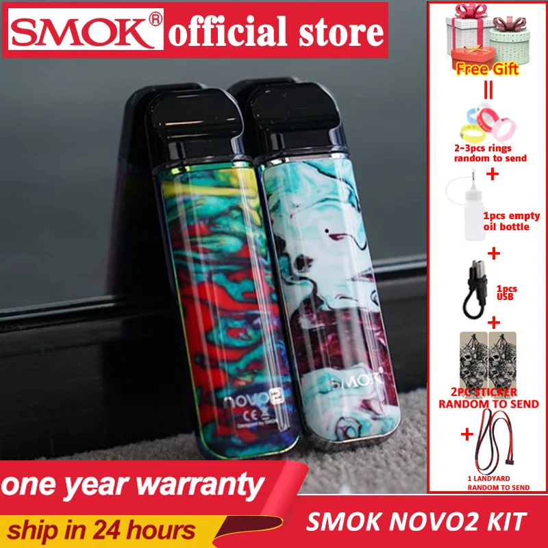 

New SMOK Novo 2 Pod Starter Kit vape pen kit mesh pod with 800mAh built-in battery Electronic Cigarette 2ml capacity pod