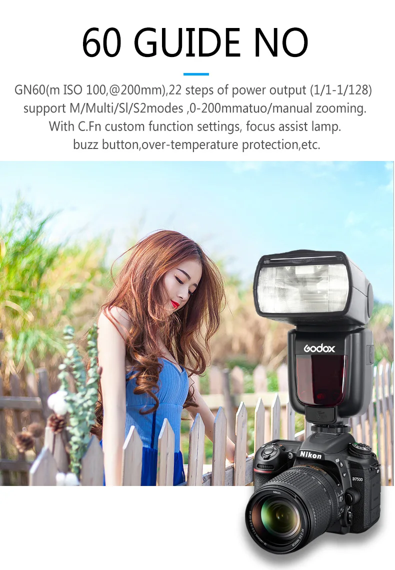 Godox V850 Speedlite Li-Ion ручная вспышка быстрая переработка заряда 1/8000s для Nikon D3100 D90 для Canon 60D 600D DSLR камеры