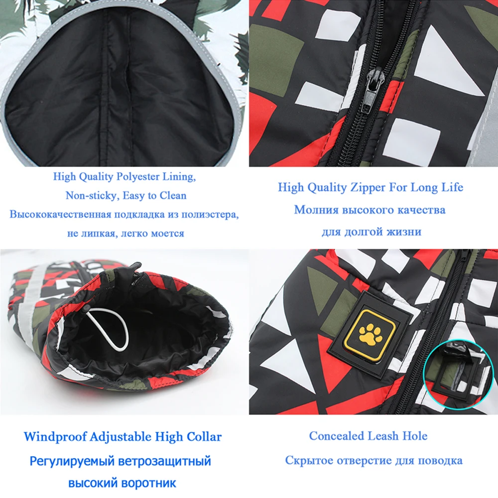 Waterproof Pet Dog Clothes For Small Medium Large Dogs Winter Warm Dog Jacket Reflective Puppy Coat Chihuahua Outfit Labrador