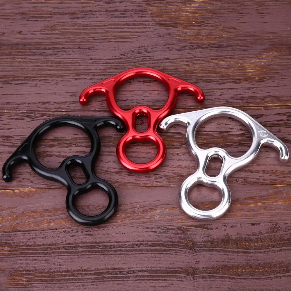 

Outdoor Climbing Descender Rappelling Downhill Horns 8-Rings Slowing Tools