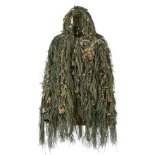 Ghillie костюм охотничий лесной 3D бионический лист Маскировка Униформа Cs камуфляж костюмы набор Снайпер джунгли поезд Ткань для охоты