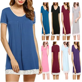 

Daily suit OLWPIRNCESS 2019 New Women's Hem Lace Dress Solid Color Skirt