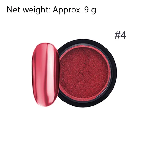 mirror4 Ur Sugar металлические зеркальные Блестки для ногтей Пудра супер блестящий серебристый красный золотой Маникюр пигмент для ногтей хромированная пыль украшение - Цвет: mirror4