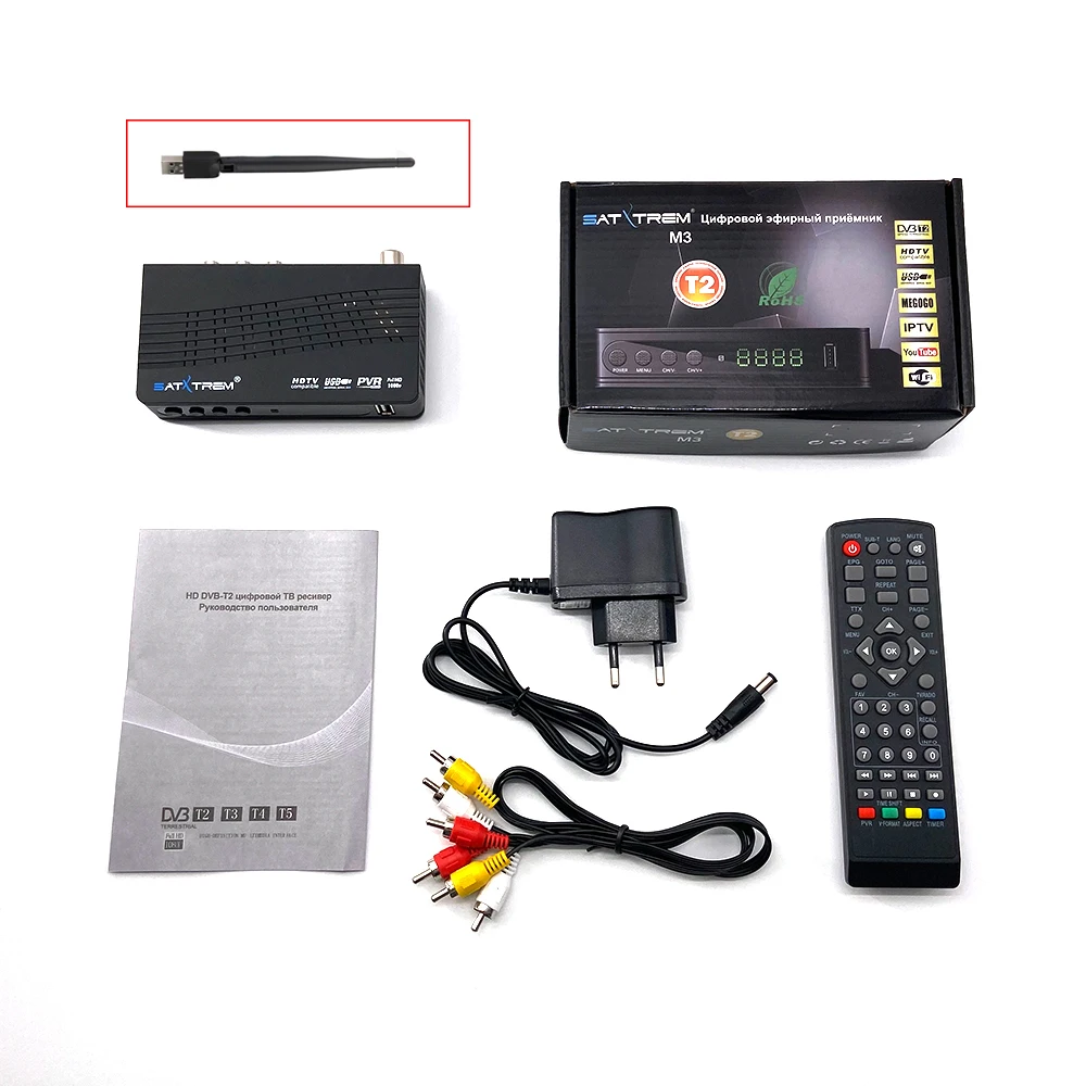 M3 N WIFI HDMI M3 ТВ-тюнер Dvb T2 Wifi Usb2.0 Full-HD 1080P Dvb-t2 TDT tv Box Dvbt2 Dvb C встроенным русскоязычным руководством с антенной Youtube - Цвет: M3 N WIFI