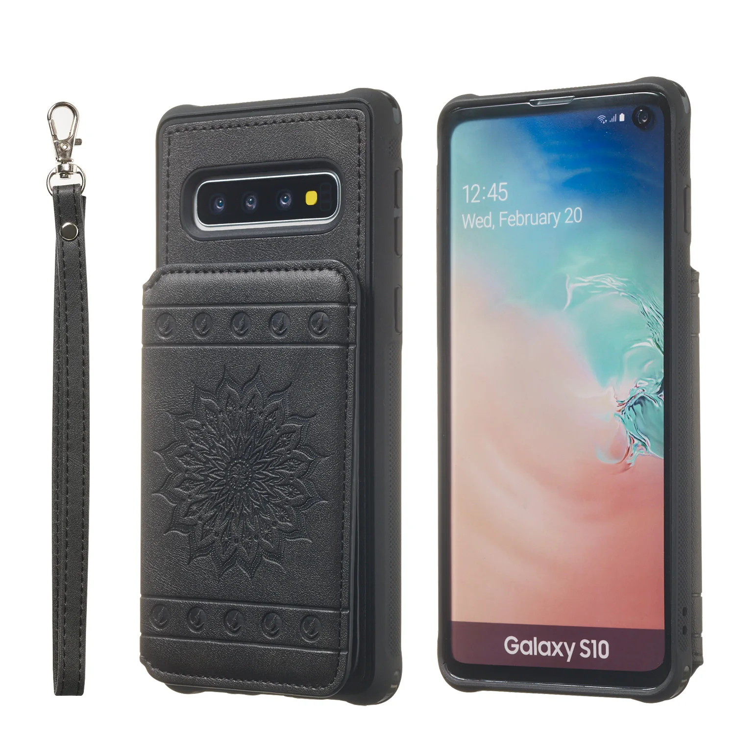 Sun flower luxury Cases With Card money coin Pocket PU Leather Phone for Samsung galaxy S8 S9 plus note 8 Note 9 S10 6.1 S10E |