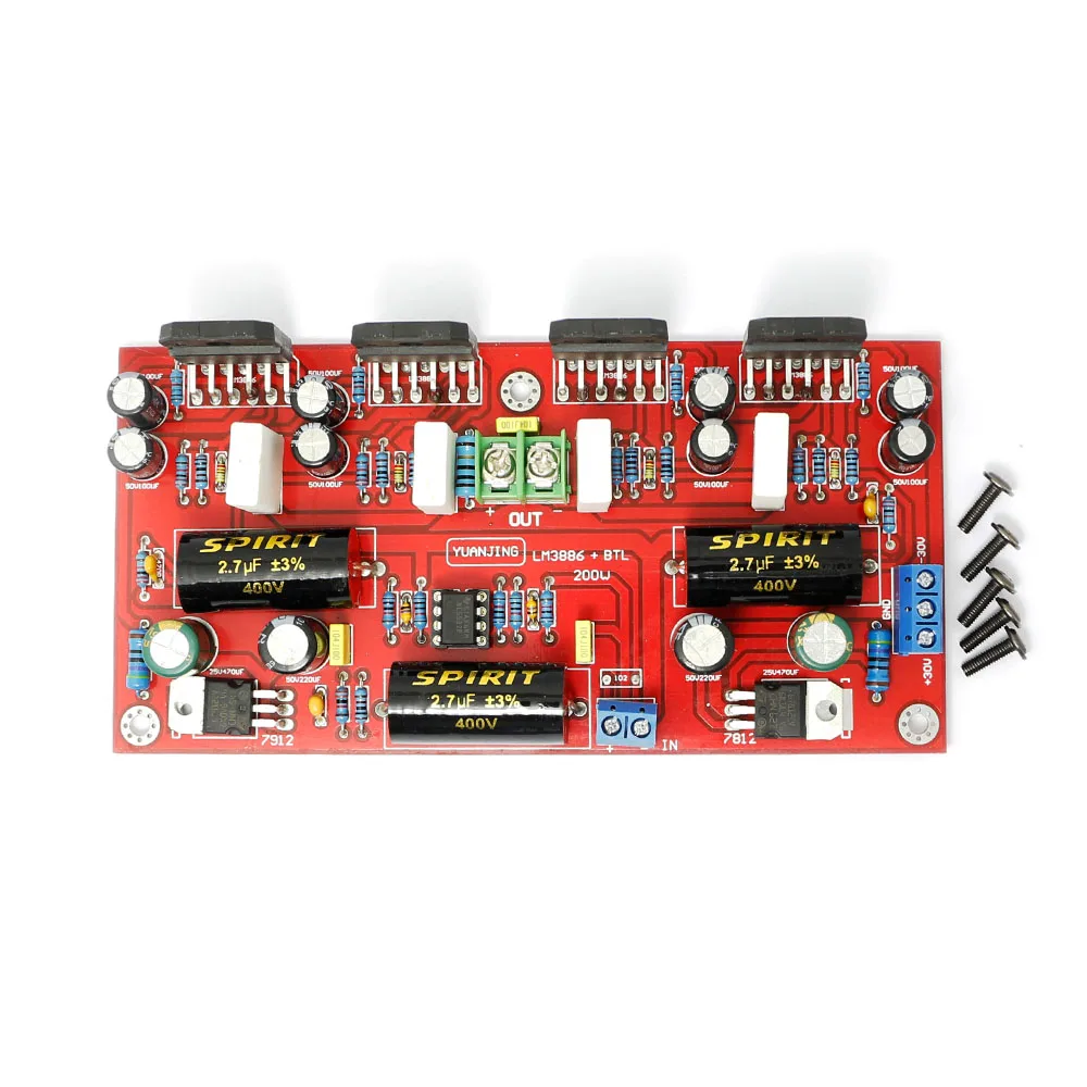 Новинка 200 Вт LM3886+ NE5532 параллельный бтл усилитель доска высокого качества DIY