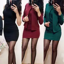 Лидер продаж 2 шт./компл. Офисные женские туфли однотонные Цвет Короткое пальто с круглым вырезом, без рукавов, мини облегающее платье