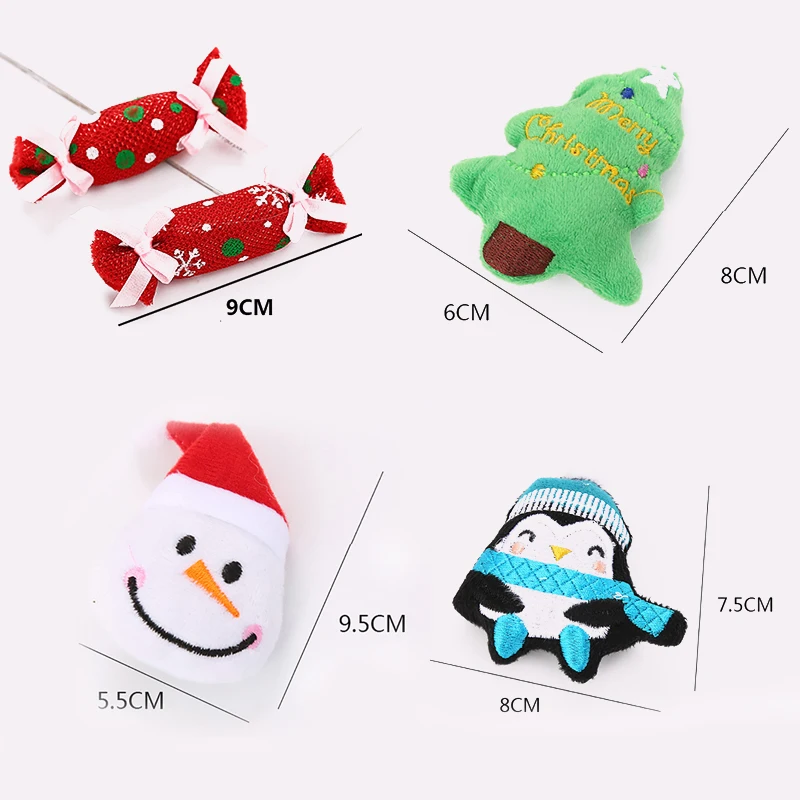 Рождественская игрушка для кошек, интерактивные подарки для питомцев, игрушки для кошек, рождественские конфеты, кошачья мята, Санта Клаус, саше, игрушка, товары для домашних животных