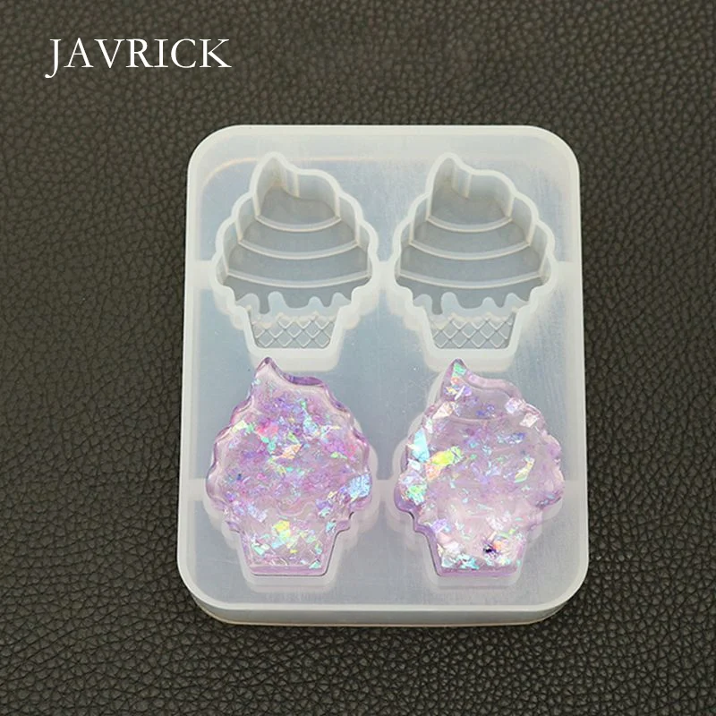 

Crystal Epoxy Mould DIY Ice Cream Mold 4 with Mirror Handmade Pendant Baking Resin Crafts Jewelry Making Molds