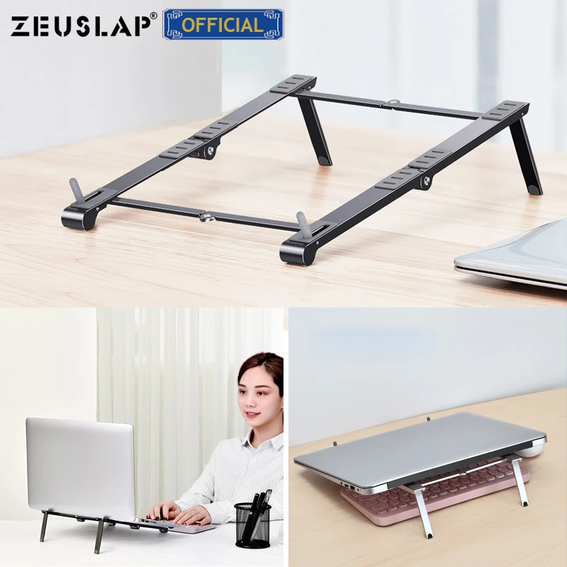 Suporte para Macbook Liga de Alumínio Portátil para Monitor Zeusap Portátil Notebook Suporte Dobrável Tablet Pro - Imagem 2