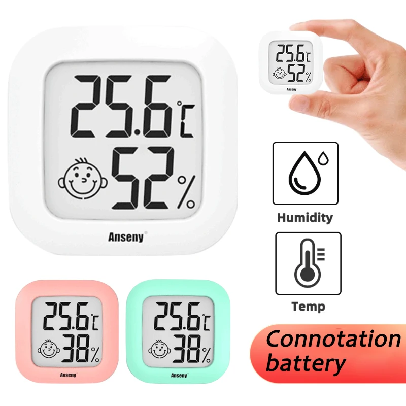 Smiley Mini Thermometer Indoor and Outdoor LCD Digital Temperature Room Hygrometer Meter Sensor for Home | Дом и сад