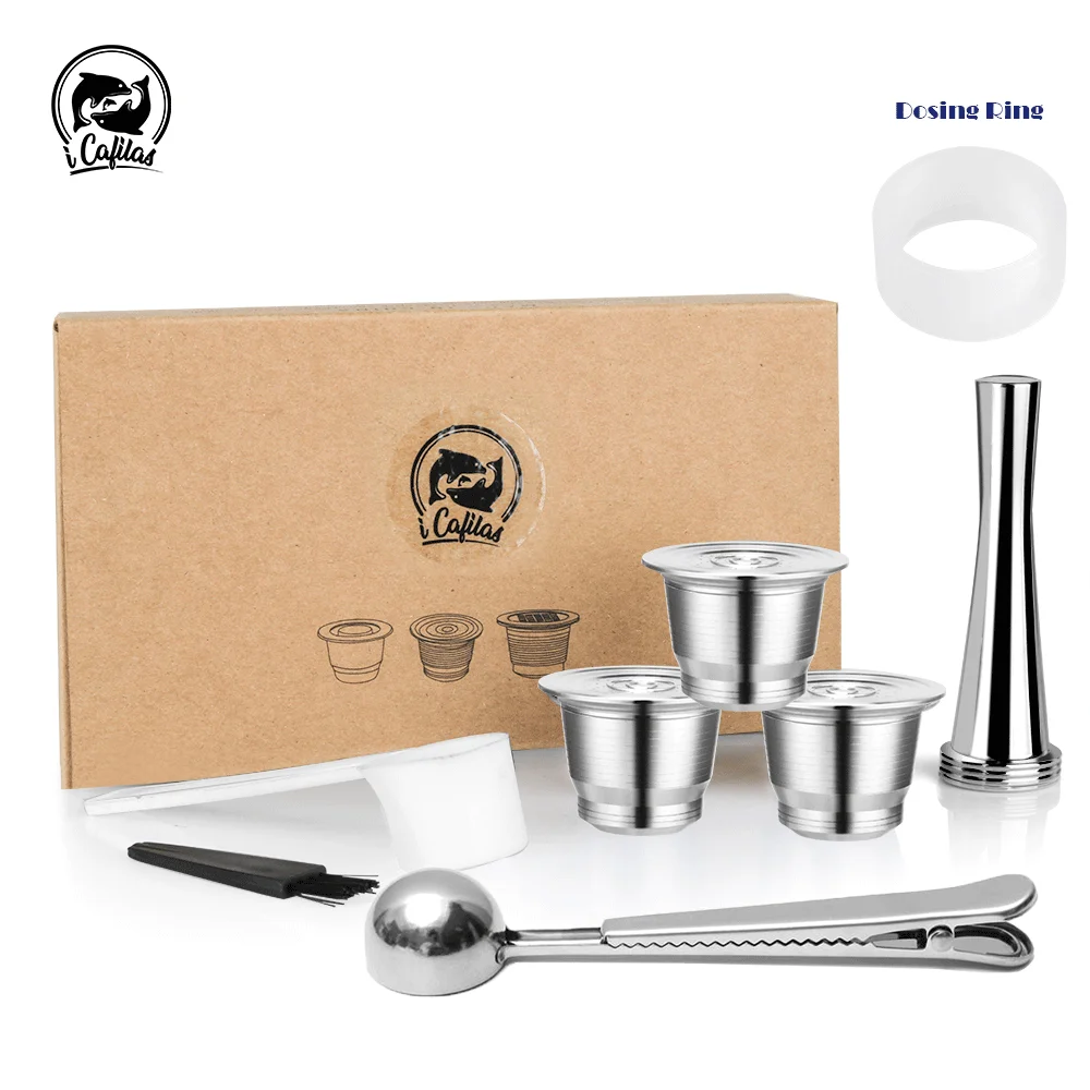 Espresso-Cup FILTERS Refillable Coffee-Maker-Machine Coffee Capsule Stainless-Steel Pixie