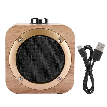 

Portable Wooden Bluetooth4.2 Speaker Loudspeaker Box Yellow Wood Grain Enjoy Music Equipment bocina bluetooth