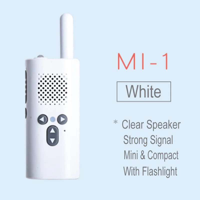 2 шт Xiao Mi Walkie-Talkie Mini двухсторонняя рация профессиональная портативная рация UHF 400-480MHz Ham Радио Домофон приемопередатчик - Цвет: MI1-white