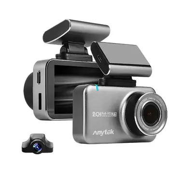 

ANYTEK Car Camera Car Video Recorder Rear Front LCD Full HD 1080P with Dual Lens 170 Degree Wide Angle for Vehicles Dash Cam