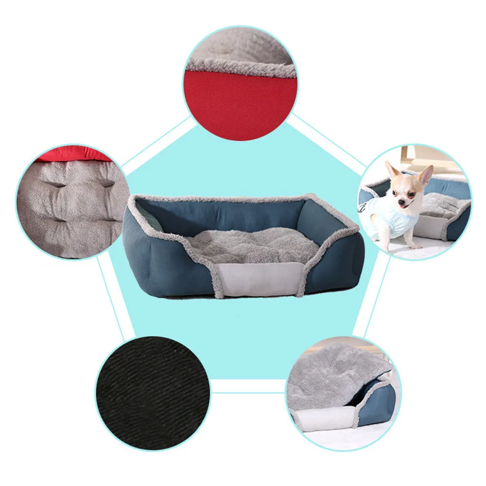 Luxury Kennel Dog House Warm Big Size Pet Dog Bed Mat Sofa Cat Bed for Large Labrador Husky Satsuma Small Teddy Chihuahua
