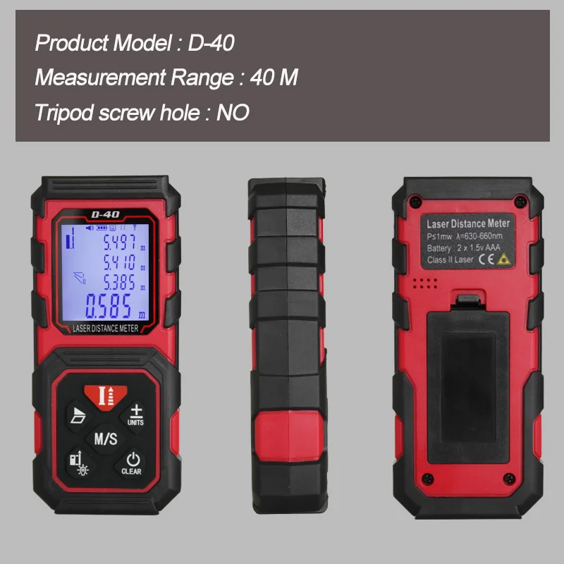 MAKINGTEC Laser Meter Laser Distance measure 40M Digital Tape Measuring Device Laser Roulette Digital RangeFinder Tape Measure MAKINGTEC Laser Meter Laser Distance measure 40M Digital Tape Measuring Device Laser Roulette Digital RangeFinder Tape Measure