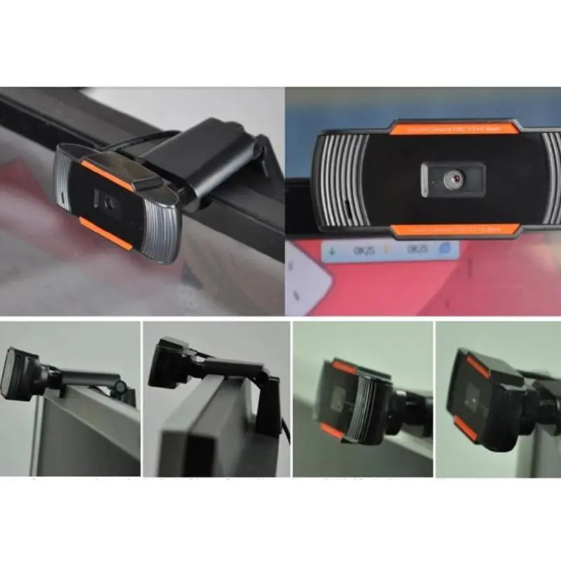 Clip-on HD USB 12.0MP Webcam PC Camera Web Camara Web Cam 360 Degrees Rotation MIC For Skype Computer PC Video Call Face TIme